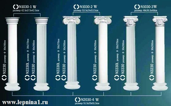Комплект колонны Перфект на R30 см N1030-1W+N3230W+N2030-4W