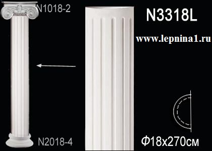 Комплект Полуколонны Перфект на R18 см N1018-1+N3318L+N2018-4