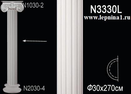 Комплект Полуколонны Перфект на R30 см N1030-1+N3330L+N2030-4
