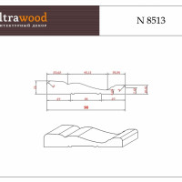 Наличник под покраску Ultrawood N 8513